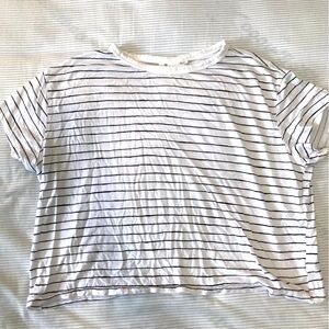 H&M basic striped crop top size S